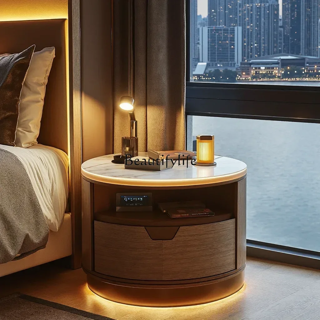 NQ09French imported luminous jade luxury stone bedside table light luxury locker high-end design
NQ09French imported luminous jade luxury stone bedside table light luxury locker high-end design