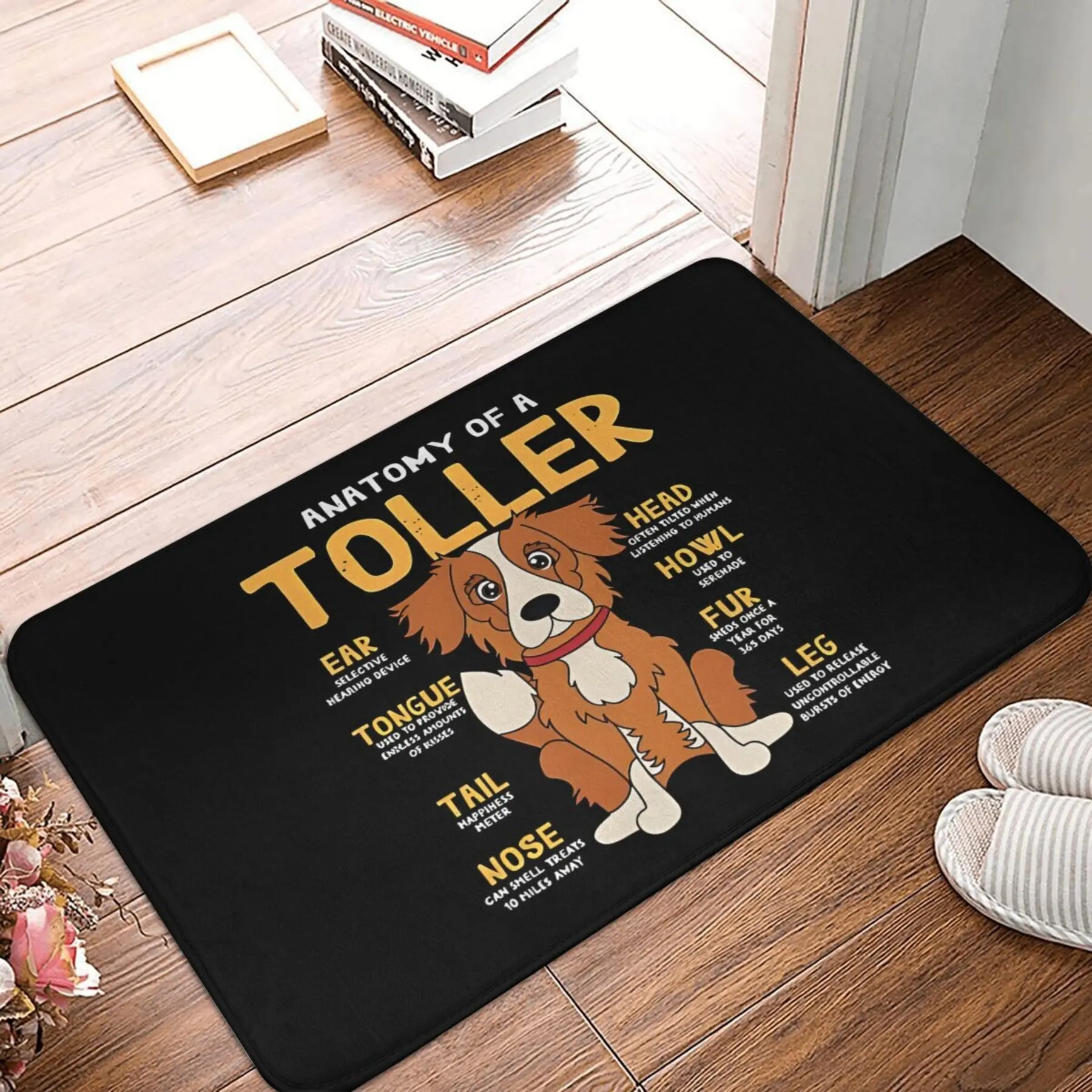 1 Non-Slip Polyester Flannel Toller Dog Anatomy Doormat-Machine Washable Lightweight Rectangular Entrance Mat for Bathroom Decor 
1 Non-Slip Polyester Flannel Toller Dog Anatomy Doormat-Machine Washable Lightweight Rectangular Entrance Mat for Bathroom Decor