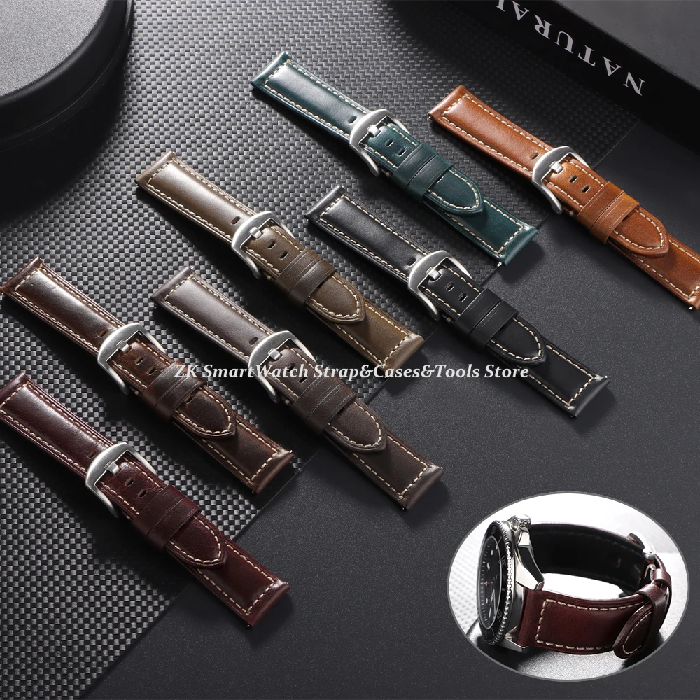 Vintage Leather Watch Strap 22mm Quick Release Wristband Universal Calfskin Bracelets Business Brown Watch Band Belt Accessories
Vintage Leather Watch Strap 22mm Quick Release Wristband Universal Calfskin Bracelets Business Brown Watch Band Belt Accessories