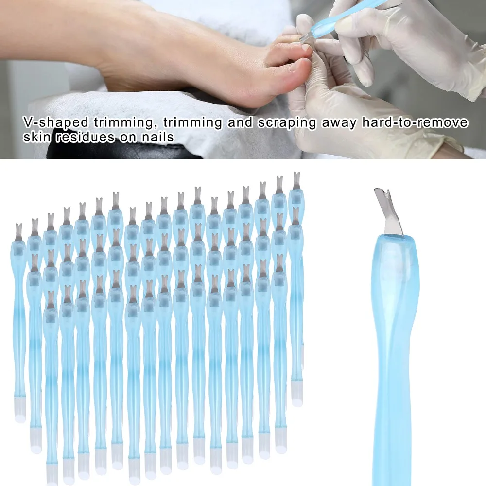 50PCS Double Head Dead Skin Trimmer V Shaped Dual Tipped Cuticle Trimmer Pearlescent Plastic Handle Dead Skin Cleaner Nail Art
50PCS Double Head Dead Skin Trimmer V Shaped Dual Tipped Cuticle Trimmer Pearlescent Plastic Handle Dead Skin Cleaner Nail Art