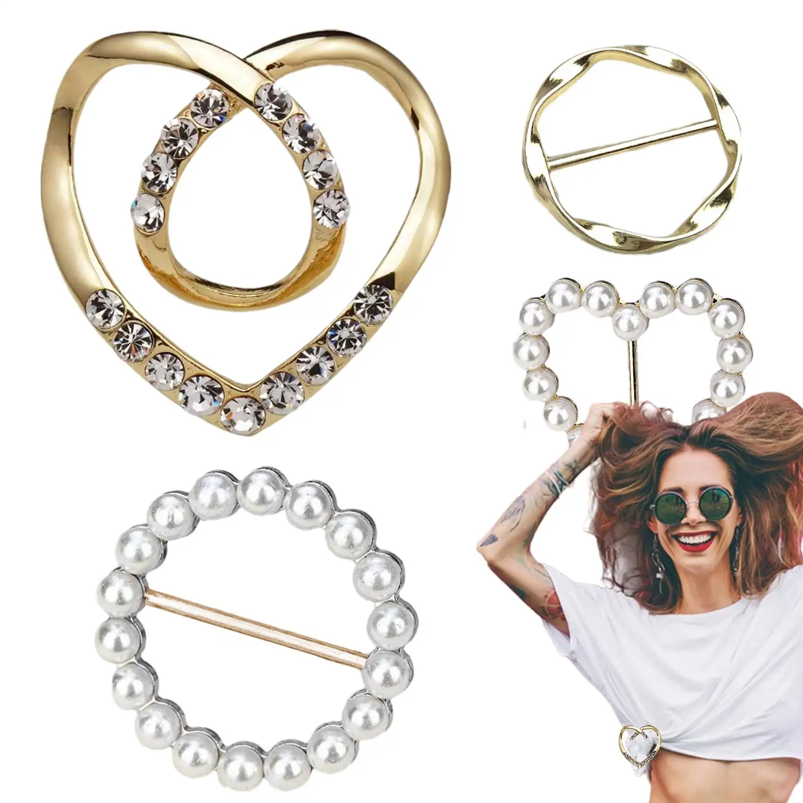 4pcs Metal Ring Waist Button Scarf Button Fashion Corner Hem Waist Knotted Brooches Women T-shirt Fixed Buckle Decor Gifts
4pcs Metal Ring Waist Button Scarf Button Fashion Corner Hem Waist Knotted Brooches Women T-shirt Fixed Buckle Decor Gifts