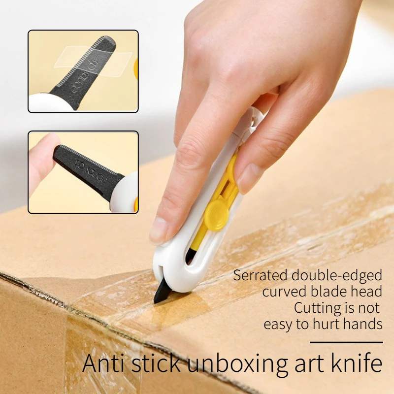 Sawtooth double-edged arc knife head anti adhesive unpacking express art knife, portable small magnetic suction unpacking knife
Sawtooth double-edged arc knife head anti adhesive unpacking express art knife, portable small magnetic suction unpacking knife