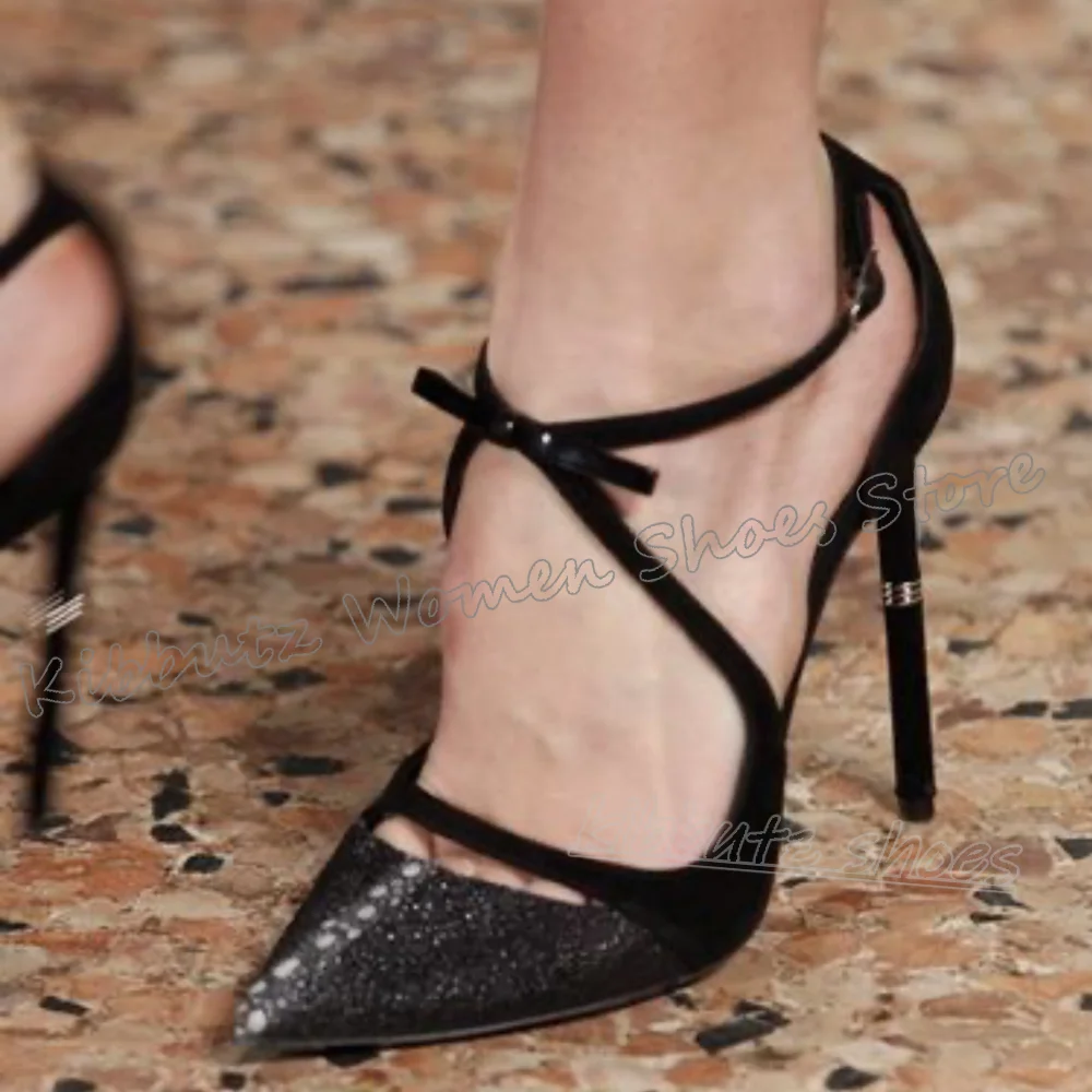 Туфли-лодочки с перекрестными ремешками и бантиками, кожаные однотонные модные роскошные элегантные удобные пикантные женские туфли, новейшие туфли на заостренном тонком каблуке
Туфли-лодочки с перекрестными ремешками и бантиками, кожаные однотонные модные роскошные элегантные удобные пикантные женские туфли, новейшие туфли на заостренном тонком каблуке