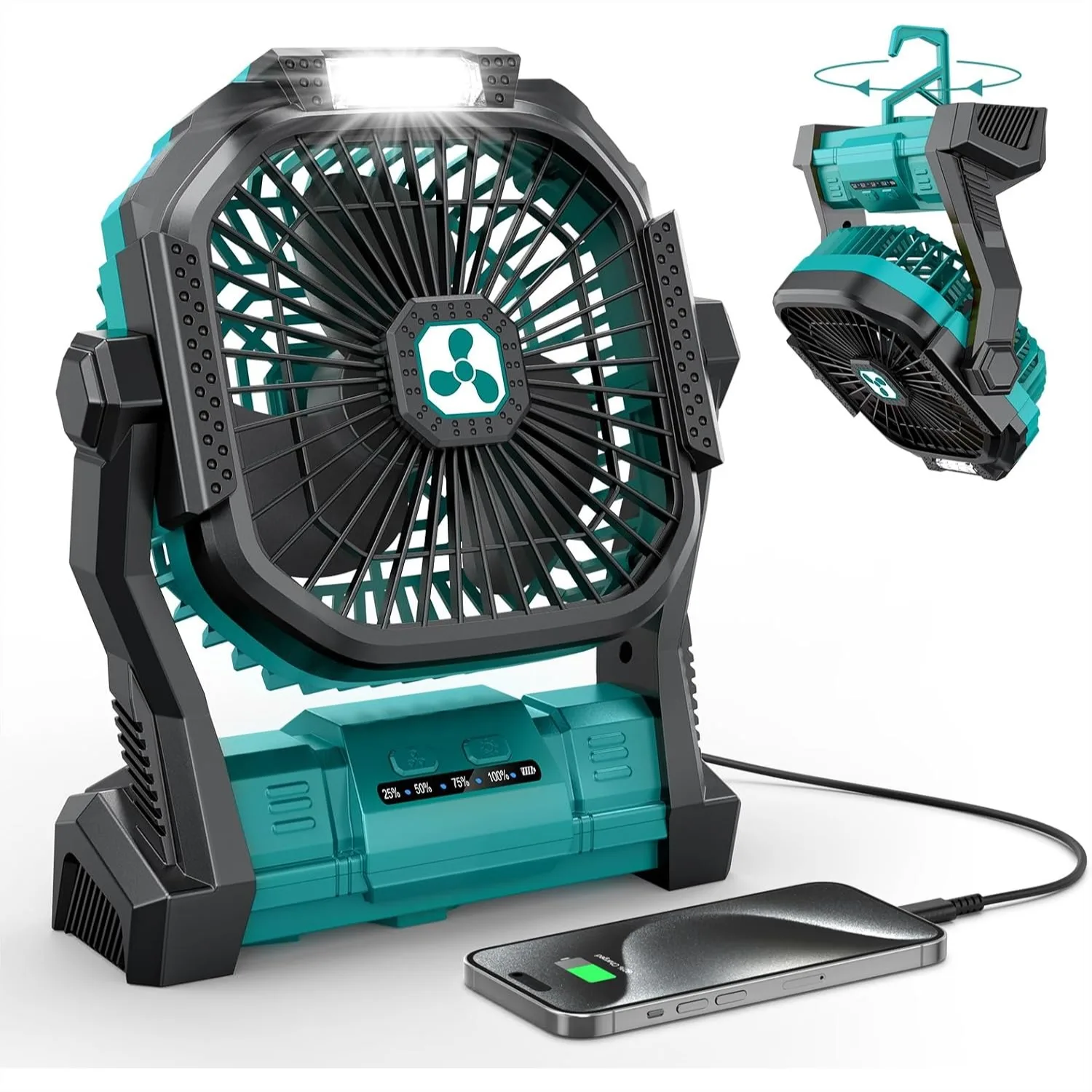Portable Fan Rechargeable 20000mAh, Cordless Battery Powered Fan with LED Lantern, USB C for Travel Camping Home
Portable Fan Rechargeable 20000mAh, Cordless Battery Powered Fan with LED Lantern, USB C for Travel Camping Home