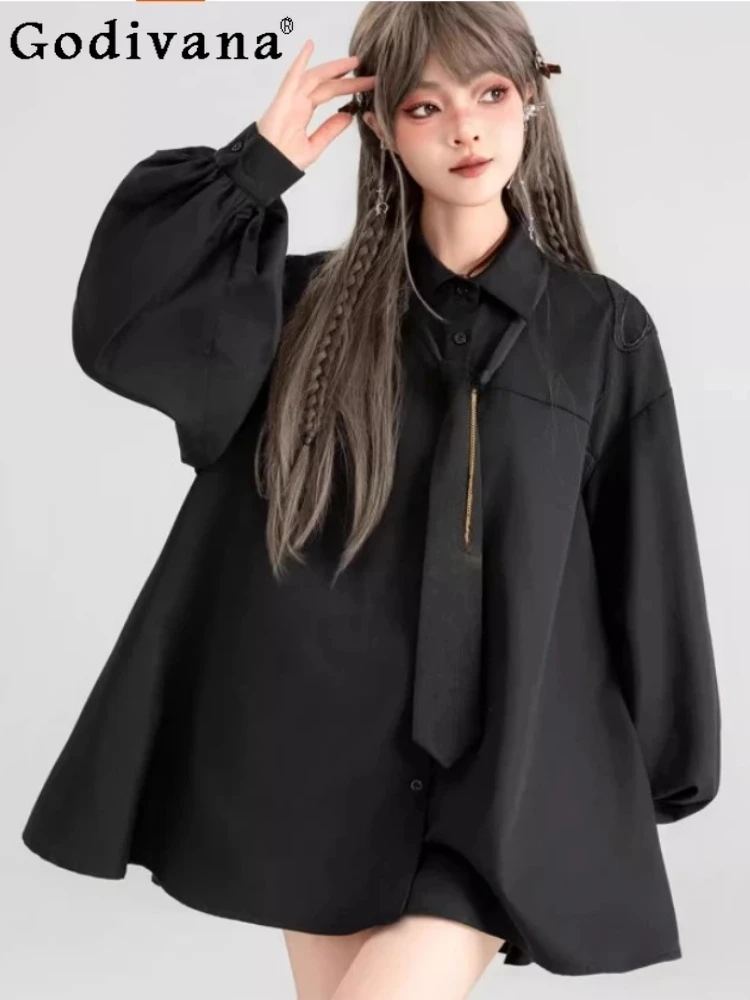 Весенне-осенняя свободная черная рубашка с длинными рукавами и вышивкой бабочки для девочек, корейский модный полый солнцезащитный топ с отложным воротником в стиле ретро
Весенне-осенняя свободная черная рубашка с длинными рукавами и вышивкой бабочки для девочек, корейский модный полый солнцезащитный топ с отложным воротником в стиле ретро