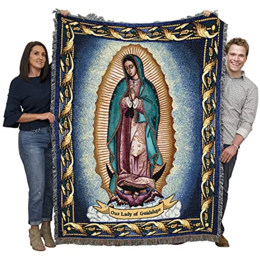 Our Lady Of Guadalupe - Nuestra Señora de Guadalupe - Catholic Mexicans Mexico - Religious Gift Tapestry Throw Woven from Cotto
Our Lady Of Guadalupe - Nuestra Señora de Guadalupe - Catholic Mexicans Mexico - Religious Gift Tapestry Throw Woven from Cotto