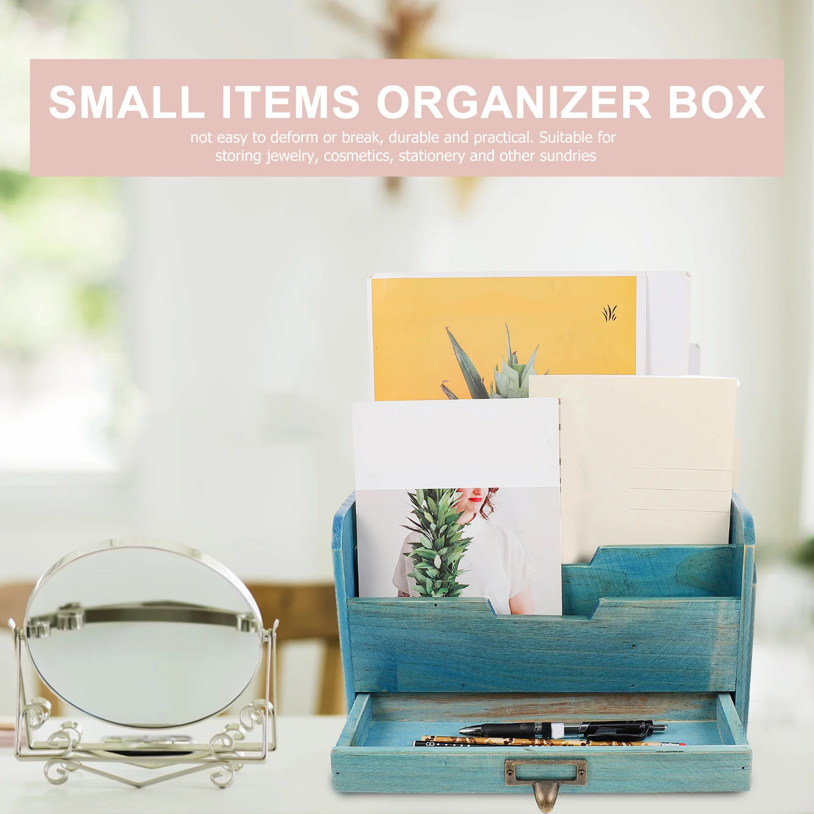 Wooden Storage Box Desk Drawer Rustic Organizer Farmhouse Magazines Sundries Holder Convenient Container
Wooden Storage Box Desk Drawer Rustic Organizer Farmhouse Magazines Sundries Holder Convenient Container