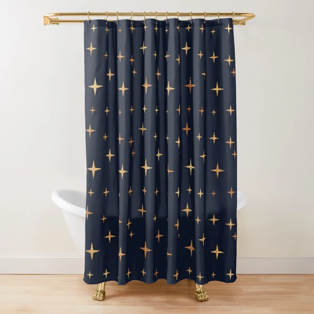 Navy Blue & Gold Stars Shower Curtain Waterproof Bath And Anti-Mold Shower For Bathroom Set Curtain
Navy Blue & Gold Stars Shower Curtain Waterproof Bath And Anti-Mold Shower For Bathroom Set Curtain