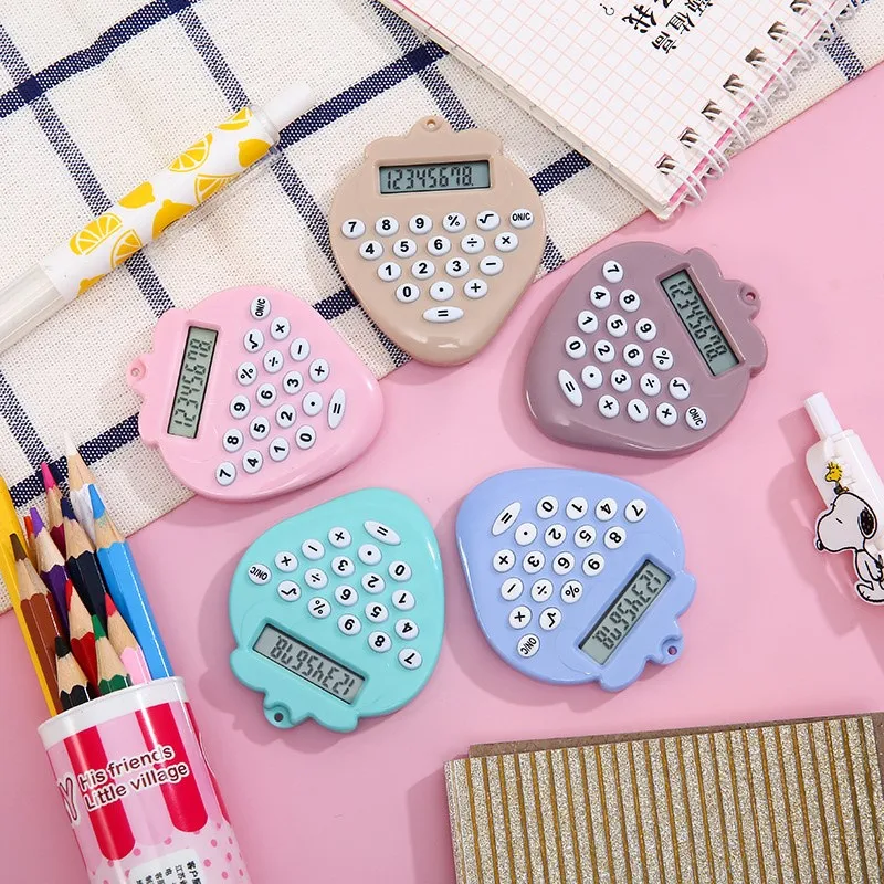 100PCS Strawberry Mini Calculator Portable Small Calculator Keychain Carrying Ultrathin Candy Color Calculator
100PCS Strawberry Mini Calculator Portable Small Calculator Keychain Carrying Ultrathin Candy Color Calculator