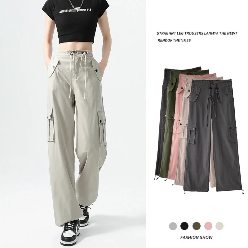 Spring and Autumn Women's Elastic Speed Drying Cargo Pants Women's Street Outdoor Sports Street Dance High Waist Sports Pants
Spring and Autumn Women's Elastic Speed Drying Cargo Pants Women's Street Outdoor Sports Street Dance High Waist Sports Pants