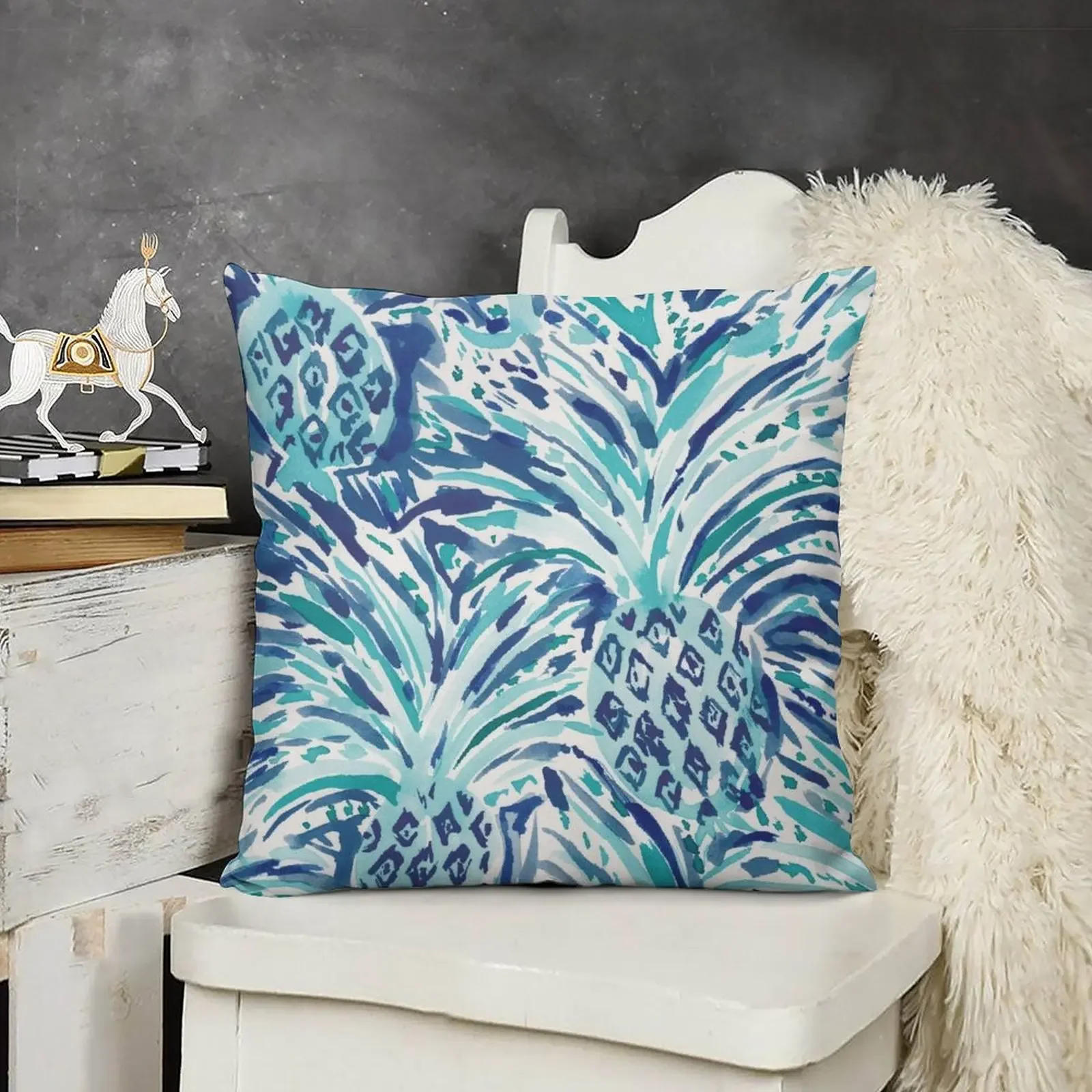 PINEAPPLE WAVE Blue Painterly Watercolor Throw Pillow Cushion Cover Set sleeping pillows pillow
PINEAPPLE WAVE Blue Painterly Watercolor Throw Pillow Cushion Cover Set sleeping pillows pillow