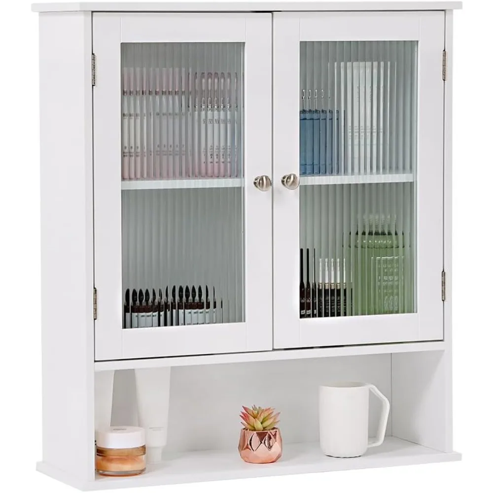 Bathroom Wall Cabinet with Glass Door, Bathroom Cabinet Wall Mount with Open Shelf, Over The Toilet Wall Storage Cabinet
Bathroom Wall Cabinet with Glass Door, Bathroom Cabinet Wall Mount with Open Shelf, Over The Toilet Wall Storage Cabinet
