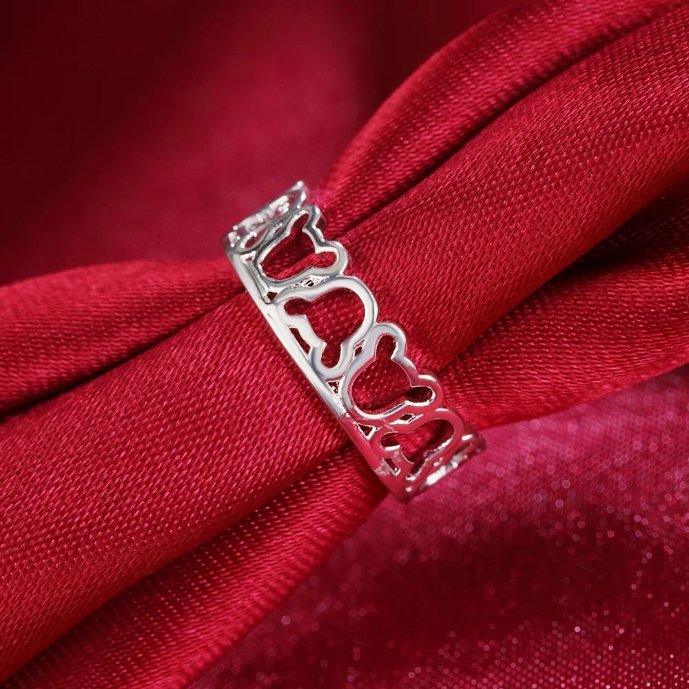 Charm 925 Sterling Silver Rings For Women Simple small Mickey size 6/7/8/9 Fashion Party Gifts Girl student wedding Jewelry
Charm 925 Sterling Silver Rings For Women Simple small Mickey size 6/7/8/9 Fashion Party Gifts Girl student wedding Jewelry