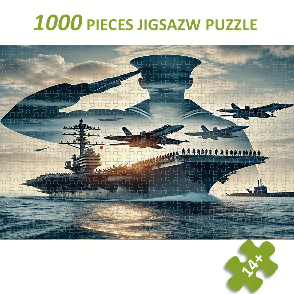 1pc 1000pcs Aircraft Carrier and Fighter Jet Scene Puzzle | 19.69x27.56inch, Cardboard, Mixed Colors, Ideal for Enthusiasts, E
1pc 1000pcs Aircraft Carrier and Fighter Jet Scene Puzzle | 19.69x27.56inch, Cardboard, Mixed Colors, Ideal for Enthusiasts, E