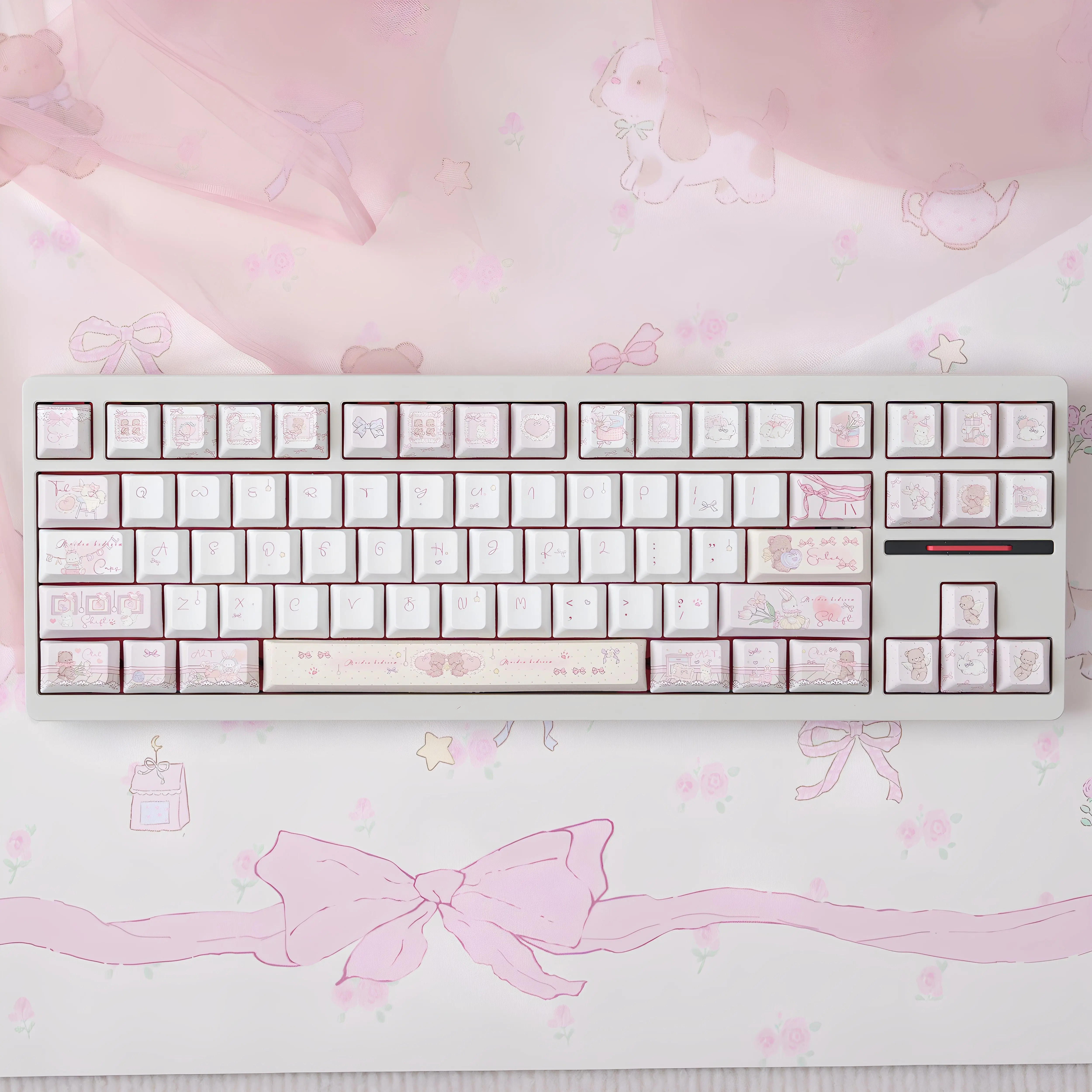 Lily Lab Pink Dream Keycaps Set SOA Profile Keyboard Caps Custom PBT Key Caps for Mechanical Keyboard Accessories MX 139keys
Lily Lab Pink Dream Keycaps Set SOA Profile Keyboard Caps Custom PBT Key Caps for Mechanical Keyboard Accessories MX 139keys