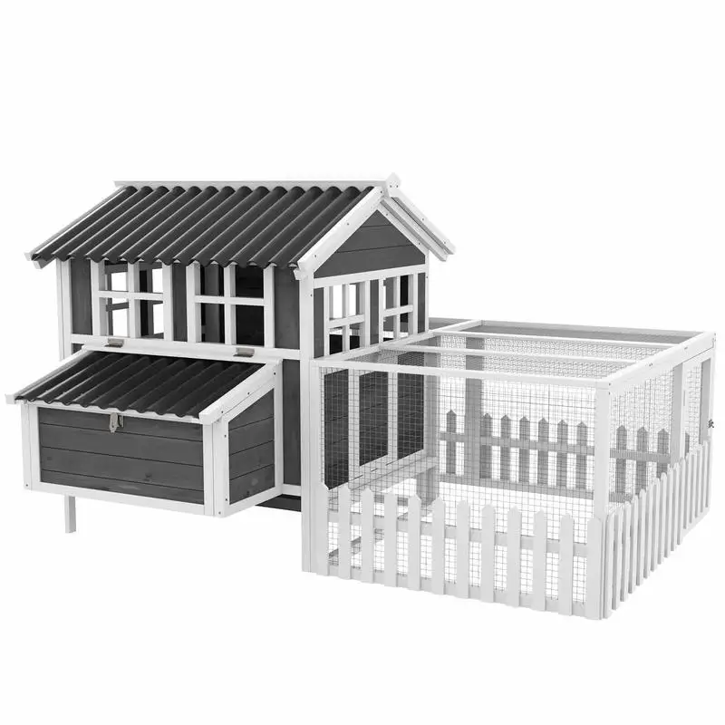 PawHut Wooden Chicken Coop with Run for 1-2 Chickens, 68" x 59" x 42"
PawHut Wooden Chicken Coop with Run for 1-2 Chickens, 68" x 59" x 42"