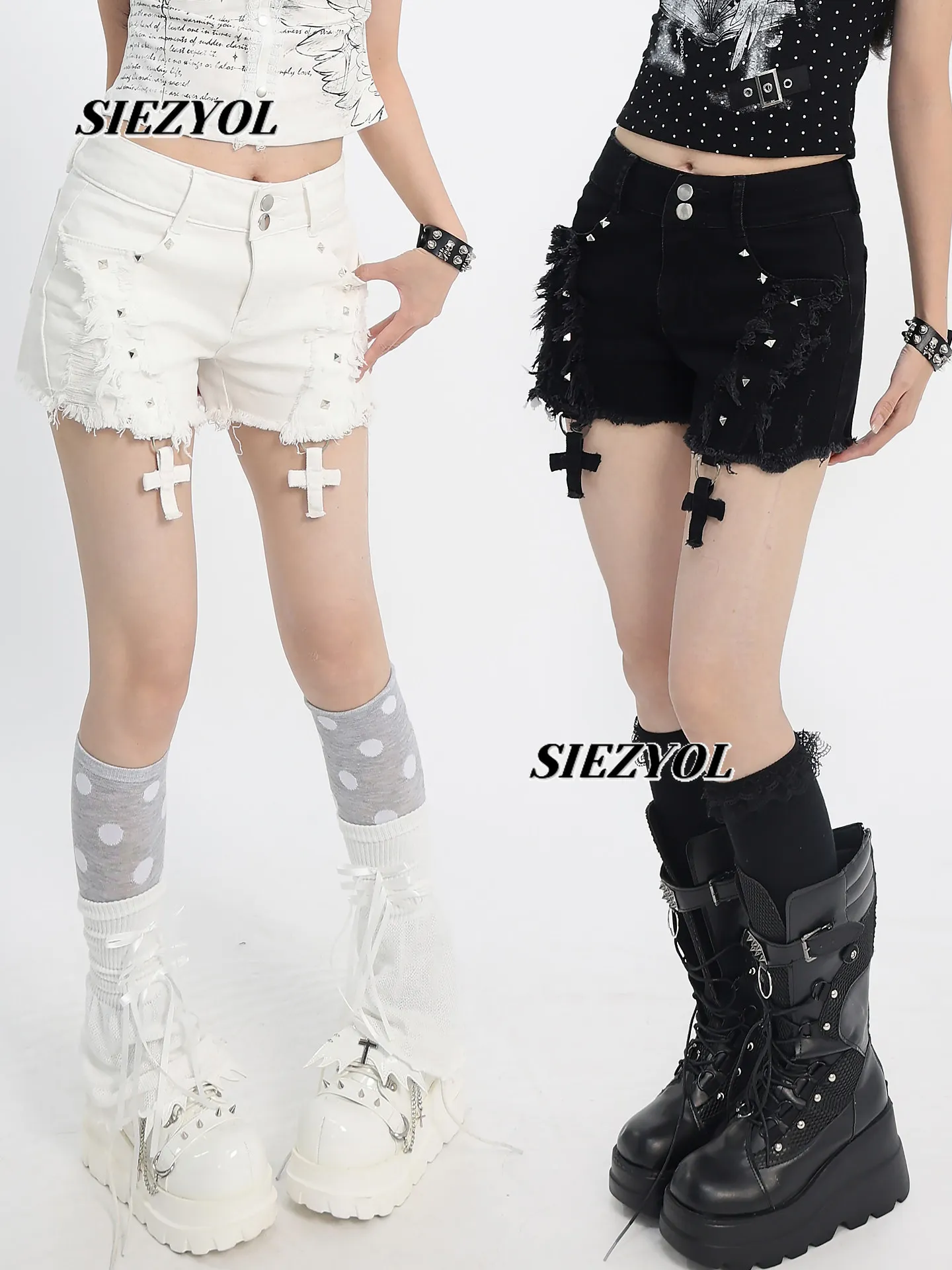 Summer New Arrival Original Black White Denim Shorts Sweet and Cool Girls Distressed Slimming Hot Girl High Waist Short Pants
Summer New Arrival Original Black White Denim Shorts Sweet and Cool Girls Distressed Slimming Hot Girl High Waist Short Pants