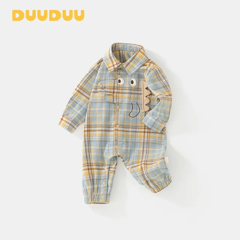 Dinosaur Plaid Rompers 2025 New Spring and Autumn All-match Simple Cute and Fashionable Korean Collar Rompers
Dinosaur Plaid Rompers 2025 New Spring and Autumn All-match Simple Cute and Fashionable Korean Collar Rompers