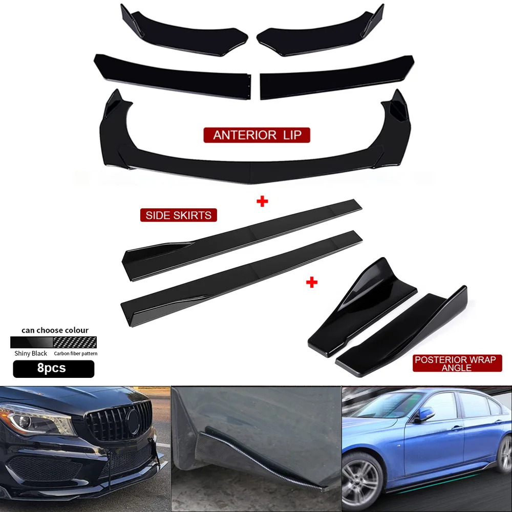 Black Carbon Car Front Bumper Lip Spoiler Body Kits + Rear Side Skirt Splitter + 2M Side Skirt Extension Universal Accessories
Black Carbon Car Front Bumper Lip Spoiler Body Kits + Rear Side Skirt Splitter + 2M Side Skirt Extension Universal Accessories