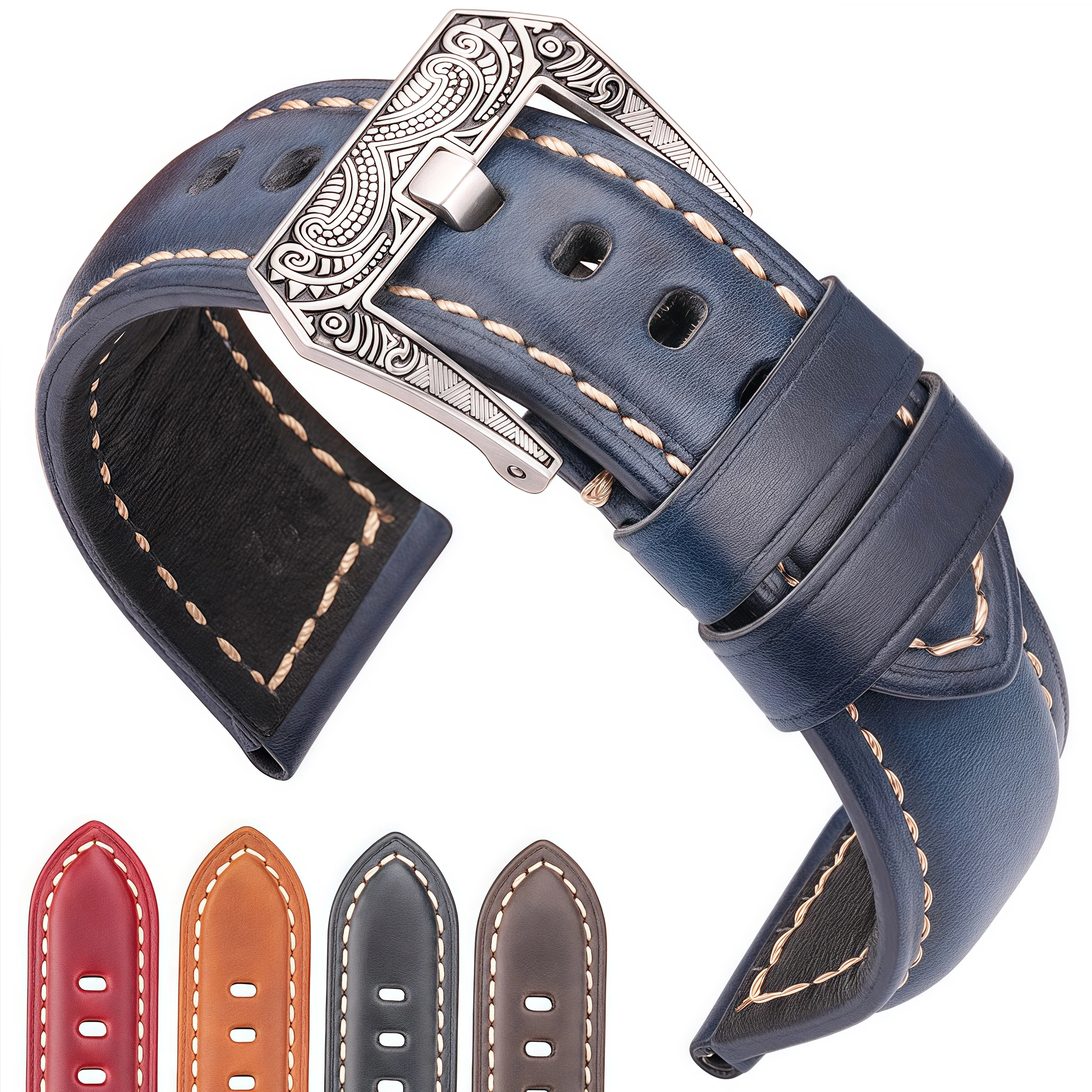 Retro Oil Wax Cowhide Leather Watch Band Screw-in Stainless Steel Buckle Vintage Strap 20mm 22mm 24mm 26mm Genuine Leather
Retro Oil Wax Cowhide Leather Watch Band Screw-in Stainless Steel Buckle Vintage Strap 20mm 22mm 24mm 26mm Genuine Leather