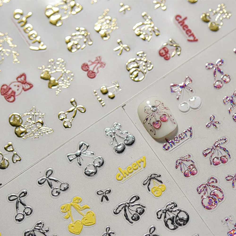 Colourful Cherry Lovely Fruits Bowknot Shiny White Line Outline Chic Adhesive Nail Art Stickers Chic Rhinestone Manicure Decals
Colourful Cherry Lovely Fruits Bowknot Shiny White Line Outline Chic Adhesive Nail Art Stickers Chic Rhinestone Manicure Decals