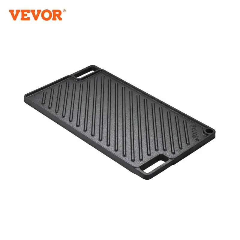 VEVOR Reversible Griddle Pre-Seasoned Cast Iron Griddle Non-Stick Family Pan Cookware with Handles Flat Top Plate for BBQ,
VEVOR Reversible Griddle Pre-Seasoned Cast Iron Griddle Non-Stick Family Pan Cookware with Handles Flat Top Plate for BBQ,