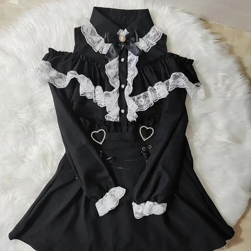Kawaii Women Shirts Jirai Kei Lolita Y2K Cute Japanese Style Blouse Elegant Long Sleeve Sweet Tops Casual Aesthetic Shirt 2024
Kawaii Women Shirts Jirai Kei Lolita Y2K Cute Japanese Style Blouse Elegant Long Sleeve Sweet Tops Casual Aesthetic Shirt 2024