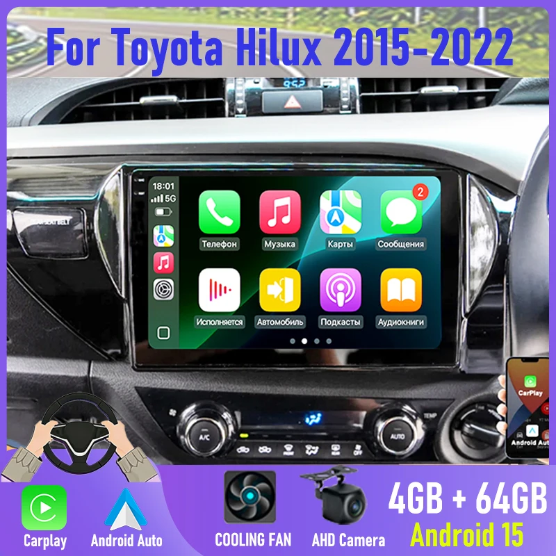 9'' Android 15 2DIN Car Radio Head Unit For Toyota Hilux 2015-2022 Wireless Apple Carplay GPS FM Bluetooth Multimedia Player
9'' Android 15 2DIN Car Radio Head Unit For Toyota Hilux 2015-2022 Wireless Apple Carplay GPS FM Bluetooth Multimedia Player