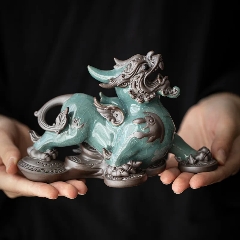 HYS office home decoration, living room desktop decoration, Chinese entrance ornament creative Pixiu pair of ceramic wine
HYS office home decoration, living room desktop decoration, Chinese entrance ornament creative Pixiu pair of ceramic wine