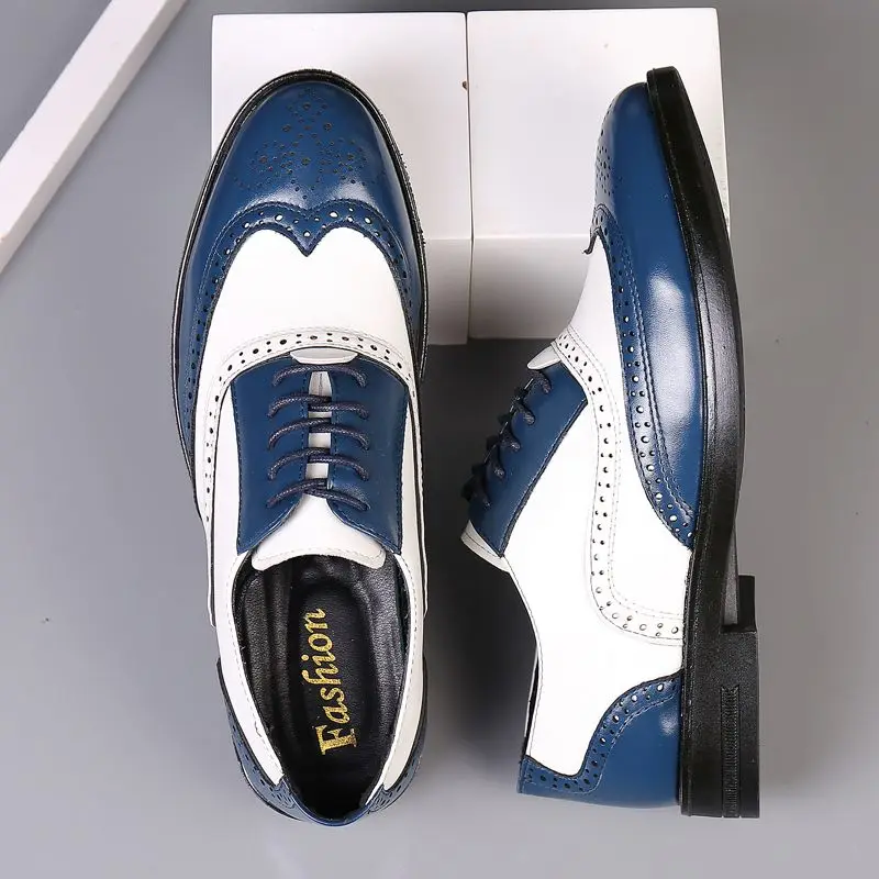 Spring New Men's Brogue Dress Shoes Color Block Business Oxfords Casual Office Footwear for Young Men
Spring New Men's Brogue Dress Shoes Color Block Business Oxfords Casual Office Footwear for Young Men