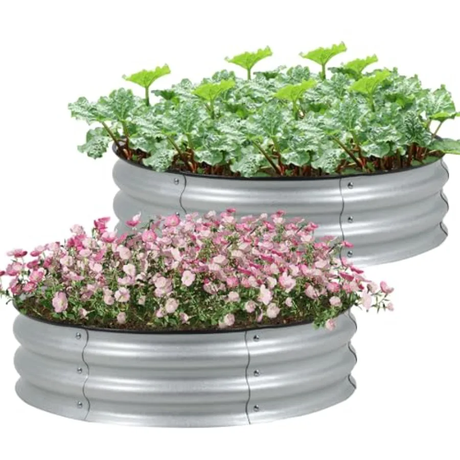 Aoodor Pack 9" Tall 0" Metal Raised Garden Bed Outdoor Planter Bo and Raised Garden Kit for Vegetables Flowers Arugula and Herb
Aoodor Pack 9" Tall 0" Metal Raised Garden Bed Outdoor Planter Bo and Raised Garden Kit for Vegetables Flowers Arugula and Herb
