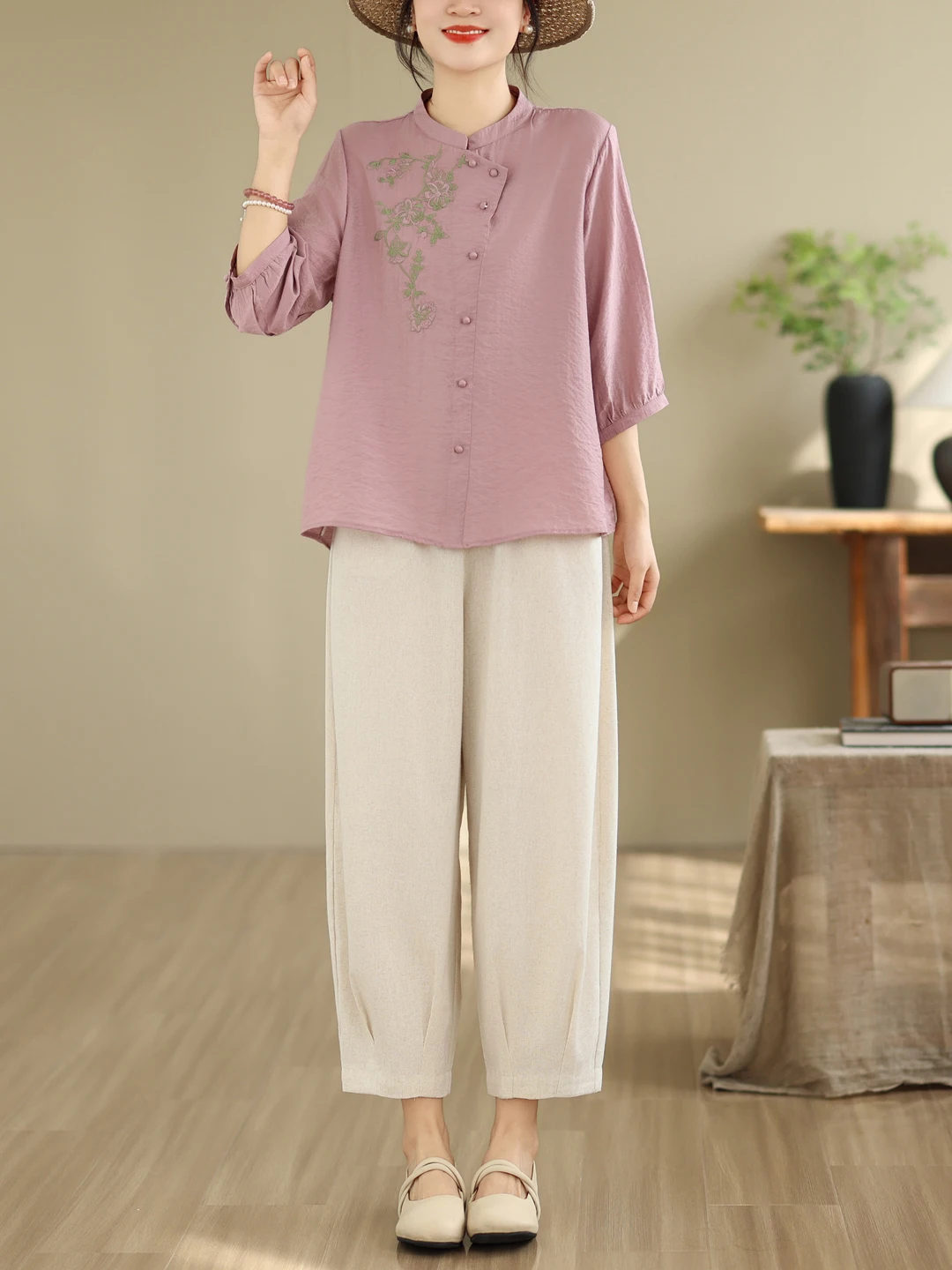 Authentic Casual Cotton Linen Set Summer New Fashion Nine Points Harlan Pants Slimming Set Women's Fashion Casual Wear
Authentic Casual Cotton Linen Set Summer New Fashion Nine Points Harlan Pants Slimming Set Women's Fashion Casual Wear