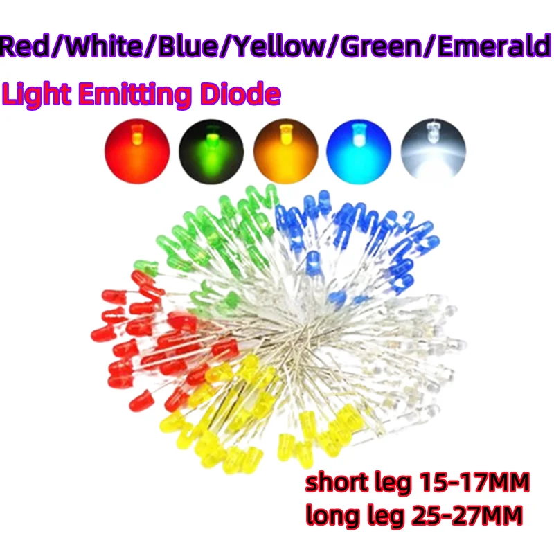 50pcs F3 LED Diode Red 3MM Through-Hole LEDs White/Blue/Yellow/Green/Emerald Red Emitting Diodes Light Emitting Diode
50pcs F3 LED Diode Red 3MM Through-Hole LEDs White/Blue/Yellow/Green/Emerald Red Emitting Diodes Light Emitting Diode