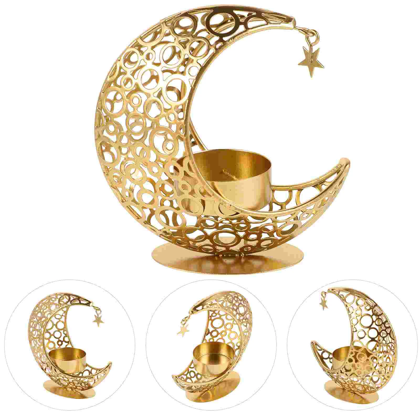 Moon Candlestick Ornaments Holders Tea Light Metal for Table Vintage Centerpiece Large Decor
Moon Candlestick Ornaments Holders Tea Light Metal for Table Vintage Centerpiece Large Decor