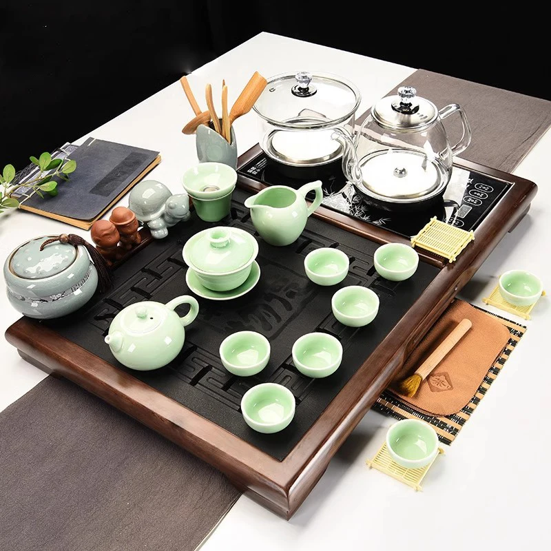 Serving Wooden Tea Tray Decorative Luxury Accessories Office Drainage Chinese Kitchen Tea Tray Tableware Bandejas Home Products
Serving Wooden Tea Tray Decorative Luxury Accessories Office Drainage Chinese Kitchen Tea Tray Tableware Bandejas Home Products