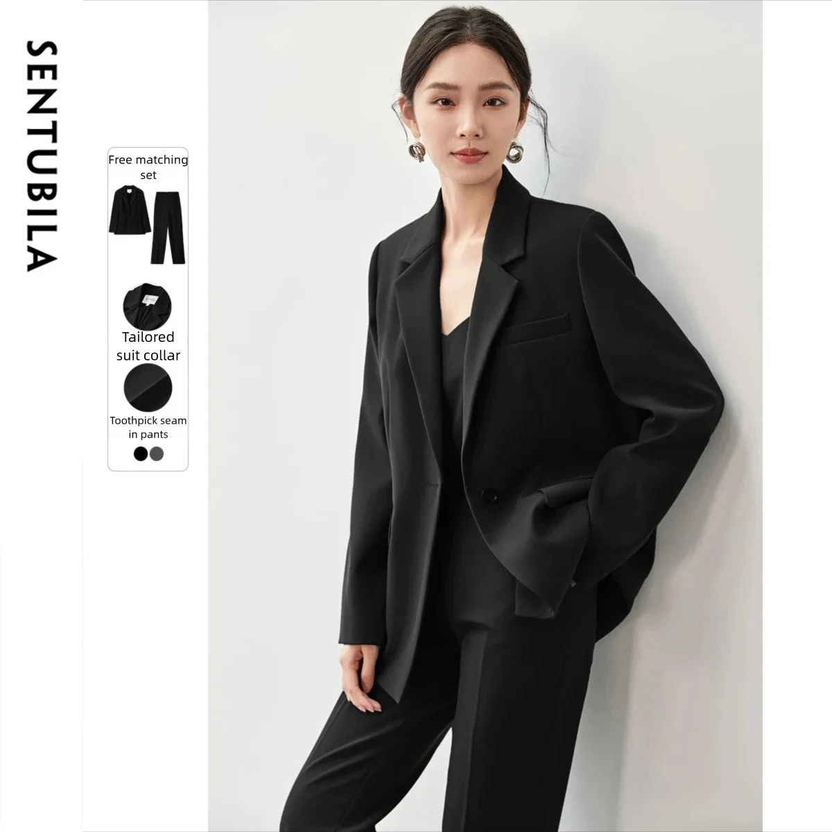 SENTUBILA женская офисная рабочая одежда, брючные костюмы, осенняя одежда 2024, брюки-карандаш длиной до щиколотки, блейзер, комплекты из 2 предметов 151Z80558
SENTUBILA женская офисная рабочая одежда, брючные костюмы, осенняя одежда 2024, брюки-карандаш длиной до щиколотки, блейзер, комплекты из 2 предметов 151Z80558