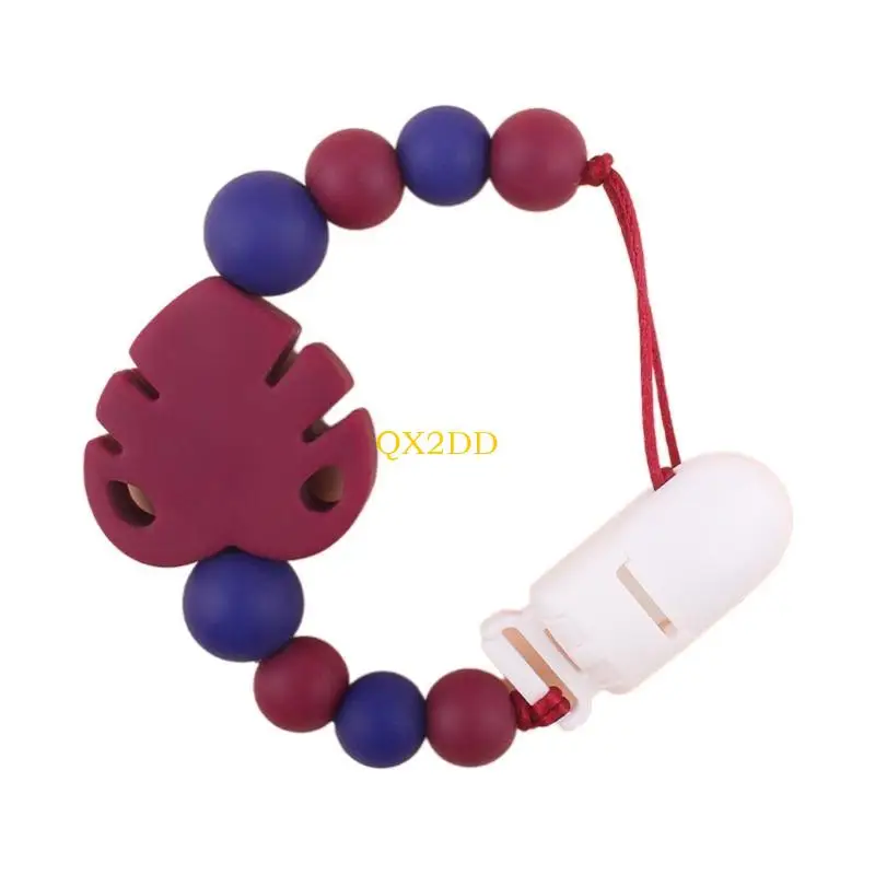 QX2D Leaf Silicone Pacifier Clip for Babies Girls Boys Infant Teething Soother Toy Cartoon Pacifier Chain Holder
QX2D Leaf Silicone Pacifier Clip for Babies Girls Boys Infant Teething Soother Toy Cartoon Pacifier Chain Holder