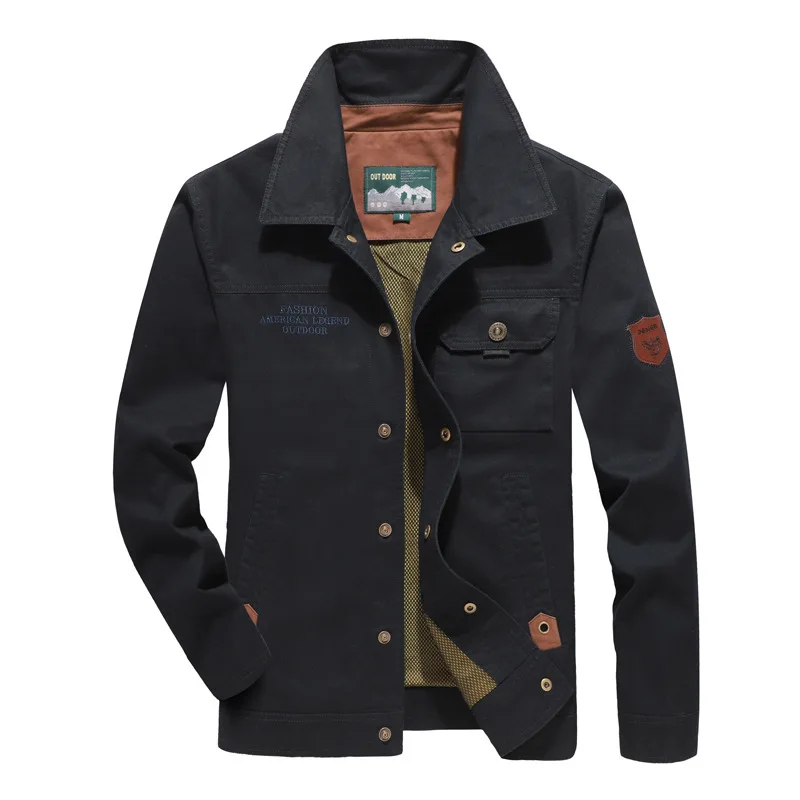 Men's Military Jacket Washed Workwear Plus Size Men's Clothing Men Turn-Down Collar Tactical Jackets Casual Motorcyclist Jacket
Men's Military Jacket Washed Workwear Plus Size Men's Clothing Men Turn-Down Collar Tactical Jackets Casual Motorcyclist Jacket