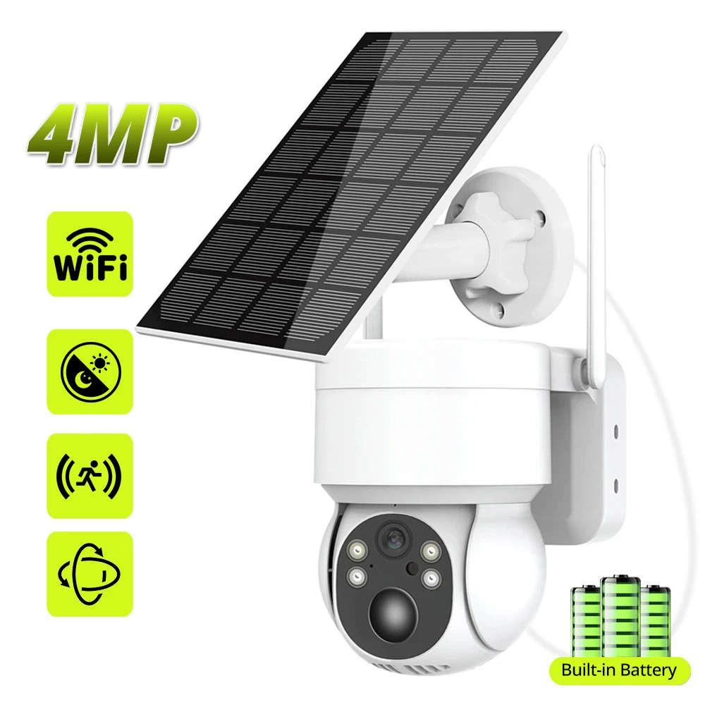 Solar Wifi Surveillance Camera 1080P Human Detection Security Protection IP Camera, Solar Panel 7800mAH Rechargeable Battery
Solar Wifi Surveillance Camera 1080P Human Detection Security Protection IP Camera, Solar Panel 7800mAH Rechargeable Battery