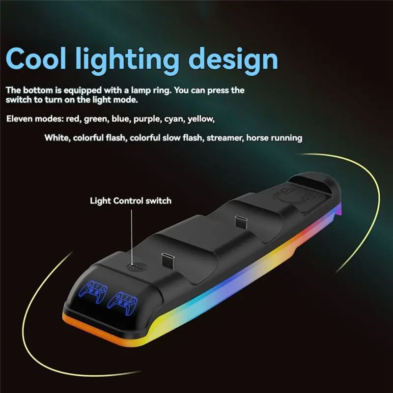 [EYEL!NEW!】 Console Controller Docking For PS5 Slim RGB Top Grip Dual Docking Gamepad Charging Docking
[EYEL!NEW!】 Console Controller Docking For PS5 Slim RGB Top Grip Dual Docking Gamepad Charging Docking