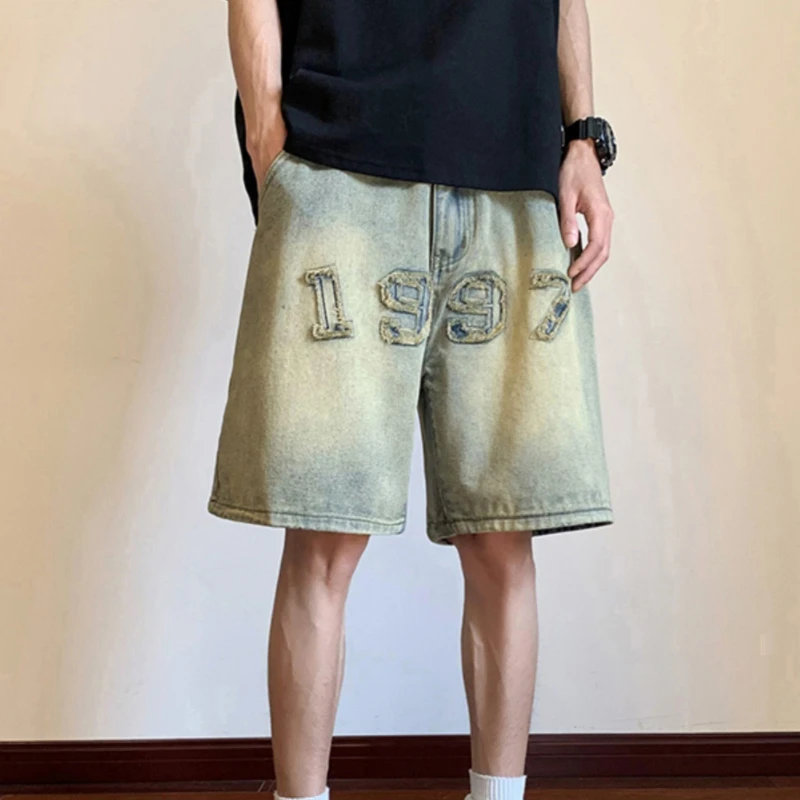 2026 Mens Summer Distressed Denim Shorts Baggy Casual Ripped Jeans Straight Leg Five Inch Shorts Streetwear Loose Fit
2026 Mens Summer Distressed Denim Shorts Baggy Casual Ripped Jeans Straight Leg Five Inch Shorts Streetwear Loose Fit