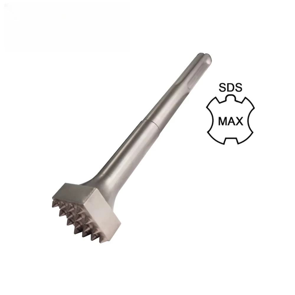 SDS Max Bushing Tool Bit 1-1/4" X 8-3/4" , 16 Teeth Carbide Head Bushing Chisel for Concrete Surface Roughening Coating Removal
SDS Max Bushing Tool Bit 1-1/4" X 8-3/4" , 16 Teeth Carbide Head Bushing Chisel for Concrete Surface Roughening Coating Removal