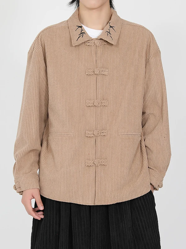 Мужская вельветовая куртка с длинным рукавом в винтажном китайском стиле, осенняя модная одежда, традиционный костюм Тан, Ханьфу, на пуговицах, повседневная одежда
Мужская вельветовая куртка с длинным рукавом в винтажном китайском стиле, осенняя модная одежда, традиционный костюм Тан, Ханьфу, на пуговицах, повседневная одежда