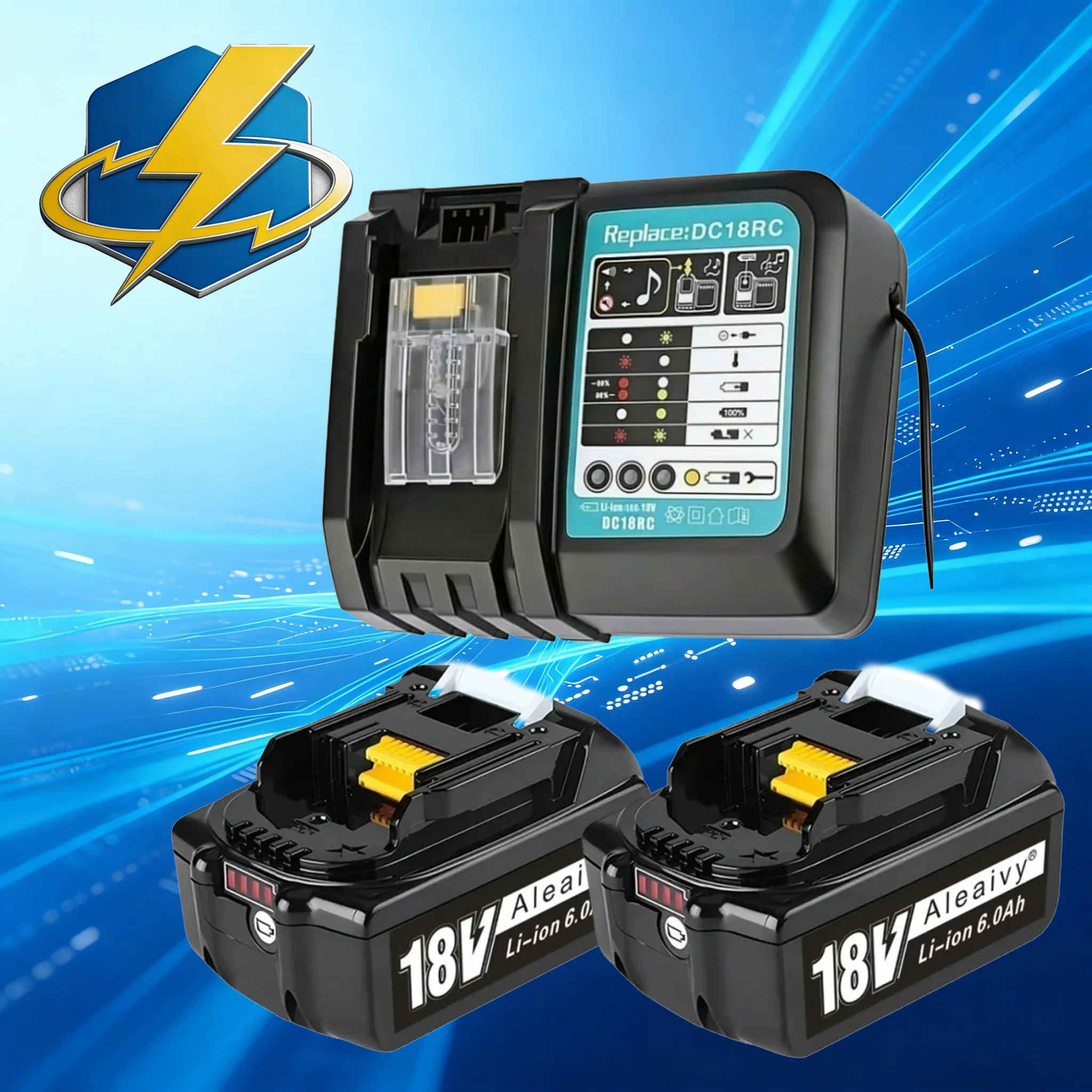 JULI 18V Lithium Ion Battery With Charger For Makita BL1850 BL1880 BL1860B LXT400 Power Tool
JULI 18V Lithium Ion Battery With Charger For Makita BL1850 BL1880 BL1860B LXT400 Power Tool