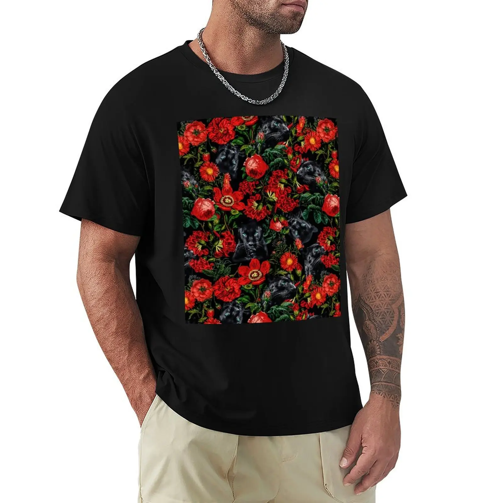 Panther and Floral Pattern XO T-Shirt summer shirt football t shirt outfits for men
Panther and Floral Pattern XO T-Shirt summer shirt football t shirt outfits for men