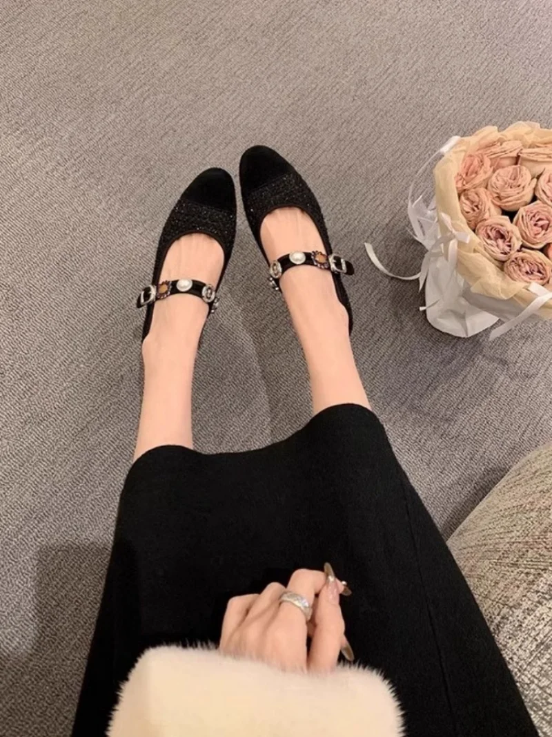 2025 Spring New Women's Mary Jane Shoes Round Toe Low Heel Metal Decorative Buckle Gentle Elegant Tweed Women Office Single Shoe
2025 Spring New Women's Mary Jane Shoes Round Toe Low Heel Metal Decorative Buckle Gentle Elegant Tweed Women Office Single Shoe