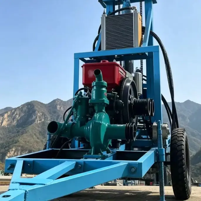 Customized Home & Farm Water Well Drilling Rig 22-35HP Wheel Portable Diesel with 200m Hydraulic Depth Drilling Machine
Customized Home & Farm Water Well Drilling Rig 22-35HP Wheel Portable Diesel with 200m Hydraulic Depth Drilling Machine