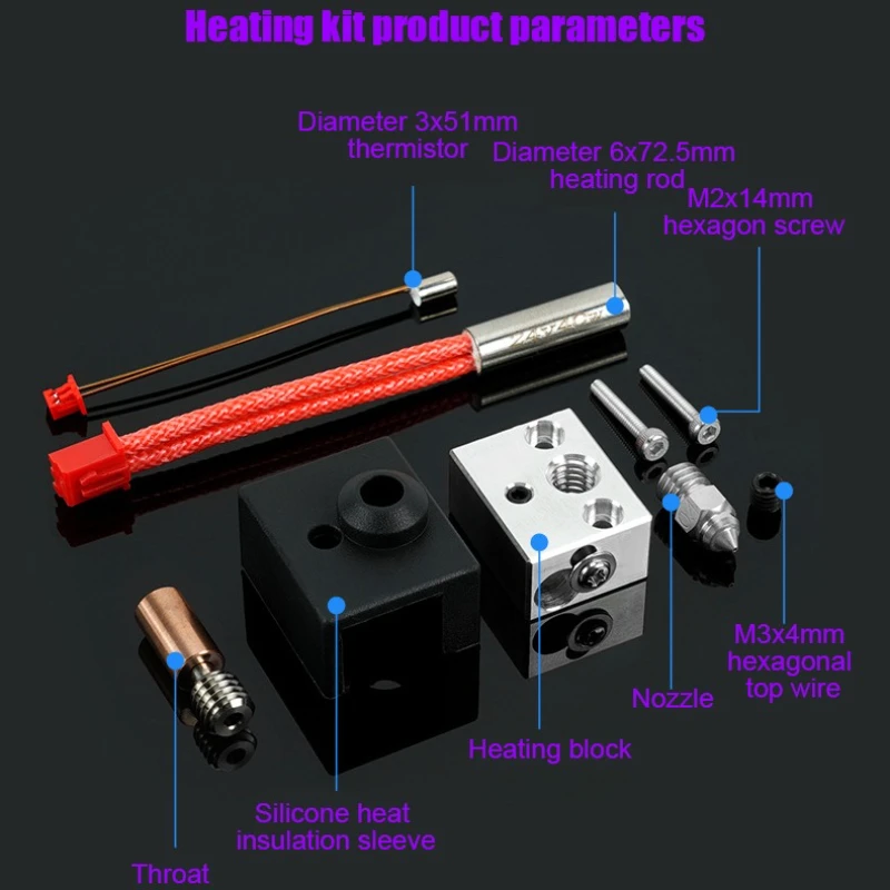 Для Creality Ender 3 S1/S1 Pro Hotend Kit-300 ℃ Биметаллический терморазрыв, трубка с медным покрытием из нержавеющей стали диаметром 1,75 мм, высокотемпературное обновление
Для Creality Ender 3 S1/S1 Pro Hotend Kit-300 ℃ Биметаллический терморазрыв, трубка с медным покрытием из нержавеющей стали диаметром 1,75 мм, высокотемпературное обновление