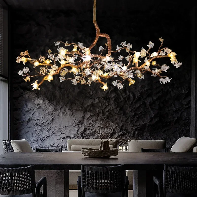 Retro Copper LED Chandeliers Chinese Style Tree Branch Suspension Pendant Lights Living Dining Room House Decor Island Lighting
Retro Copper LED Chandeliers Chinese Style Tree Branch Suspension Pendant Lights Living Dining Room House Decor Island Lighting