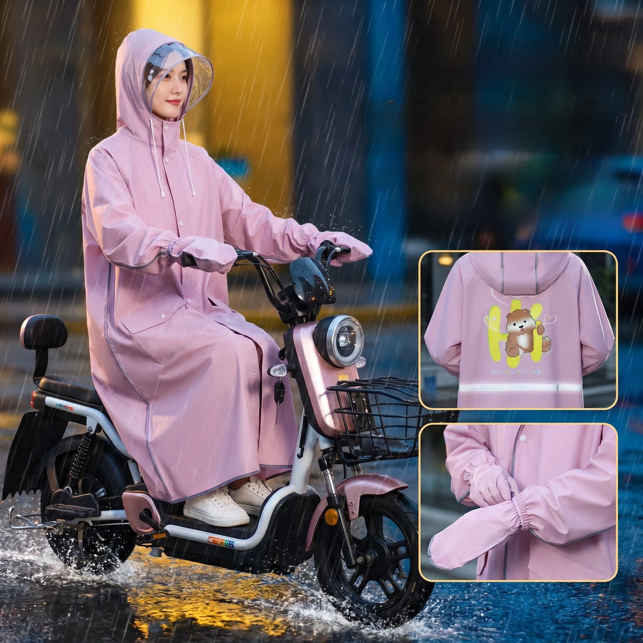 Full-Length Adult Raincoat Women's Hiking Rain Poncho Separate Car Long Style Breathable Polyester Fiber Macaron Color
Full-Length Adult Raincoat Women's Hiking Rain Poncho Separate Car Long Style Breathable Polyester Fiber Macaron Color